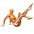 Woman in gymnastic pose