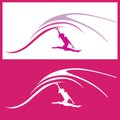 Woman gymnastics vector