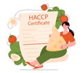 Woman with HACCP certificate