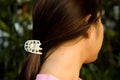 Woman with Hair Clip Royalty Free Stock Photo