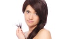 Woman with hair problems Royalty Free Stock Photo