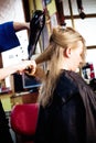 Woman at hairdresser in hair studio