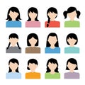 Woman hairstyle icon vector