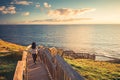 Woman at Hallett Cove boardwalk