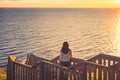 Woman at Hallett Cove boardwalk