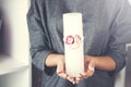 Woman hand candle Royalty Free Stock Photo