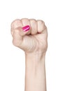 Woman Hand with clenched fist Royalty Free Stock Photo