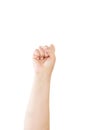 Woman Hand with clenched fist Royalty Free Stock Photo