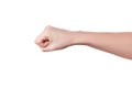 Hand fist punch isolated white background Royalty Free Stock Photo