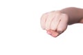 Hand fist punch isolated white background Royalty Free Stock Photo