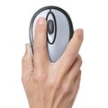 Woman hand with a computer mouse Royalty Free Stock Photo