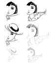 Woman hand drawings Royalty Free Stock Photo