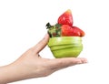 Woman hand with fruits Royalty Free Stock Photo