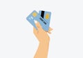 Woman hand holding credit card Royalty Free Stock Photo