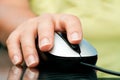 Woman hand holding mouse Royalty Free Stock Photo