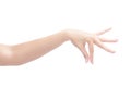 Woman hand holding object Royalty Free Stock Photo