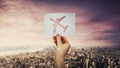 Holding plane icon Royalty Free Stock Photo