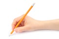 Woman hand with pencil Royalty Free Stock Photo