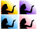 Woman Hand Raised Backgrounds
