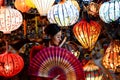 Woman in a handcrafted lanterns shop. Hoi An. Vietnam