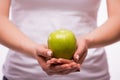 Woman hands with apple Royalty Free Stock Photo