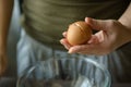 Woman hands breaking egg Royalty Free Stock Photo