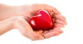 Woman hands giving heart