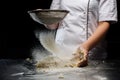 Woman hands kneading dough. Royalty Free Stock Photo