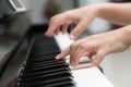 woman hands playing piano Royalty Free Stock Photo