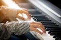 woman hands playing piano Royalty Free Stock Photo