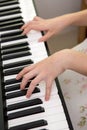 Woman hands playing piano Royalty Free Stock Photo