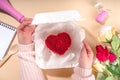 Heart shaped Valentine day bento cake