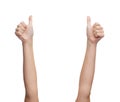 Woman hands showing thumbs up Royalty Free Stock Photo