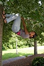 Woman Hanging from a Tree Royalty Free Stock Photo