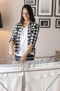 Woman hanging the washing out to dry Royalty Free Stock Photo