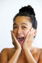 Woman Happy Surprised Facial Expression