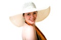 Woman with hat Royalty Free Stock Photo