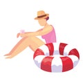 woman summer time vacations design Royalty Free Stock Photo