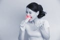 Woman have sensitive teeth Royalty Free Stock Photo