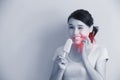 Woman have sensitive teeth Royalty Free Stock Photo