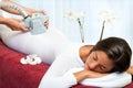 Woman having anti cellulite vibro massage.