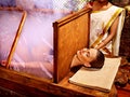 Woman having Ayurveda sauna. Royalty Free Stock Photo