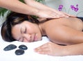Woman having back massage Royalty Free Stock Photo