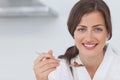 Woman having breakfast of cereal Royalty Free Stock Photo