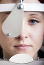 Woman having eye exam Royalty Free Stock Photo