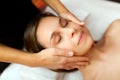 Woman having a facial massage