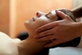 Woman having a facial massage Royalty Free Stock Photo