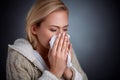 Woman having flu Royalty Free Stock Photo