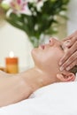 Woman Having Relaxing Head Massage At Health Spa Royalty Free Stock Photo