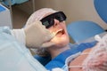 Woman having teeth check up at dentist office Royalty Free Stock Photo